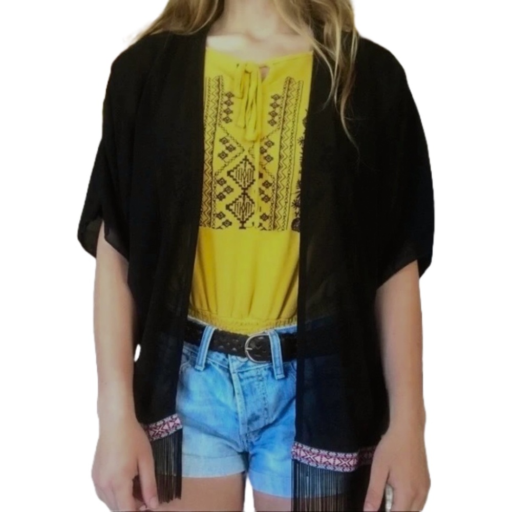 Black Boho Kimono